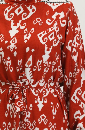 Robe Garnie De Couleur Viscose 0385-02 Brique 0385-02
