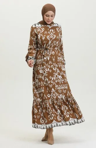 Robe Garnie De Couleurs Viscose 0385-03 Fauve 0385-03