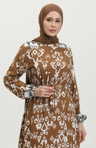 Robe Garnie De Couleurs Viscose 0385-03 Fauve 0385-03