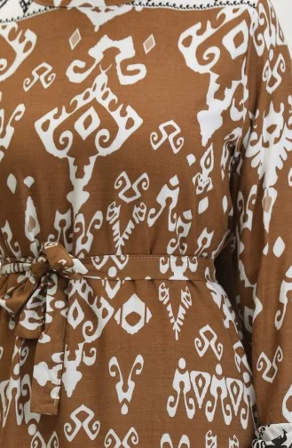 Robe Garnie De Couleurs Viscose 0385-03 Fauve 0385-03