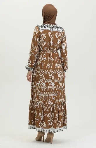 Robe Garnie De Couleurs Viscose 0385-03 Fauve 0385-03