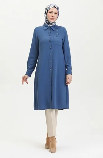 تونيك بأزرار 1015-04 انديجو 1015-04