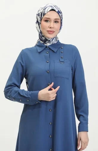 تونيك بأزرار 1015-04 انديجو 1015-04