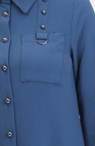 تونيك بأزرار 1015-04 انديجو 1015-04