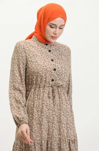 Robe Viscose Petite Fleurie 0391-02 Vison 0391-02