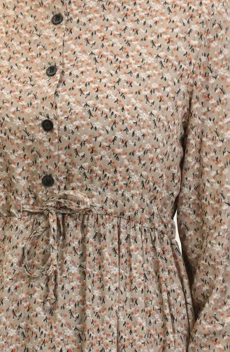 Robe Viscose Petite Fleurie 0391-02 Vison 0391-02