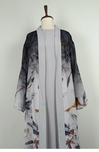 Patterned Plus Size Suit Black Tk239 1283