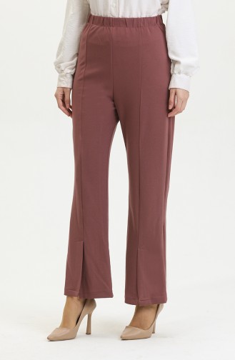 Slit Leg Trousers Rose Dried 3135 1233