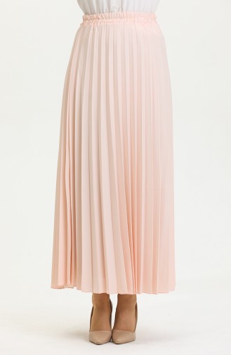 Pleated Crepe Skirt Powder 4339 1230