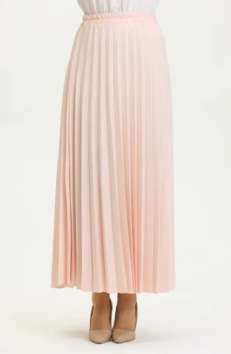 Jupe Plissée En Crêpe Poudre 4339 1230