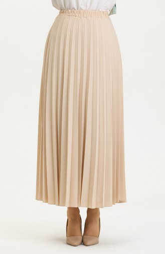 Pleated Crepe Skirt Mink 4339 1229