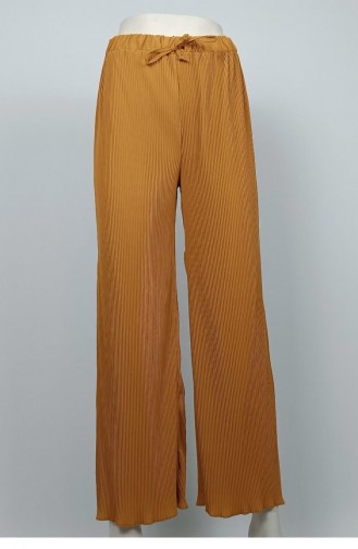Plus-Size-Plisseehose Senf 3138 1238