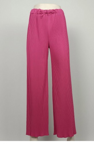 Large Size Pleated Trousers Fuchsia 3138 1239