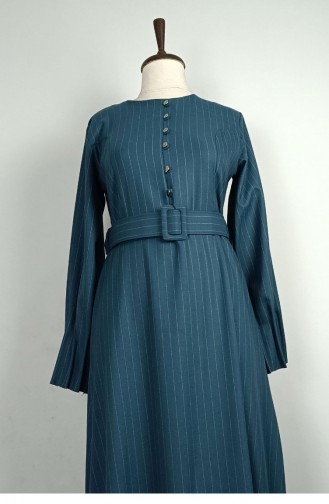 Robe à Motifs Rayures Pétrole 7865 1295