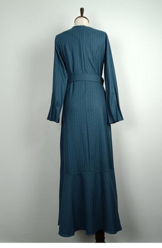 Robe à Motifs Rayures Pétrole 7865 1295