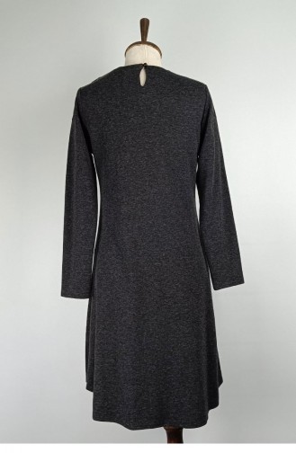 Lederbedruckte Tunika Schwarz T730 721