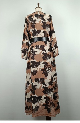 Grote Maten Chiffonjurk Mink 7819 904