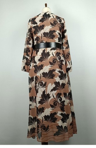 Grote Maten Chiffonjurk Mink 7819 904