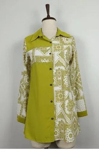 Bedrucktes Hemd Grün T1683 991