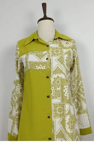 Bedrucktes Hemd Grün T1683 991