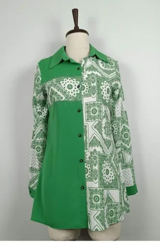 Chemise Imprimée Émeraude T1683 994