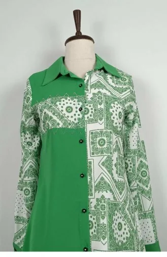 Chemise Imprimée Émeraude T1683 994