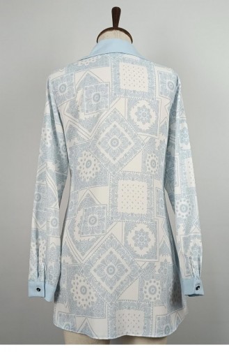 Bedrukt Overhemd Baby Blauw T1683 995