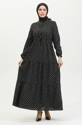 Anchor Patterned Dress 0400-01 Black 0400-01