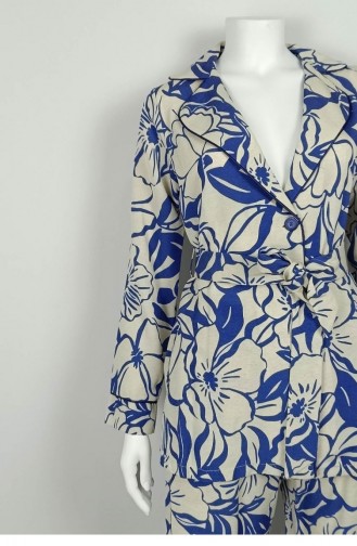 Patterned Jacket Set Saks Tk225 1309