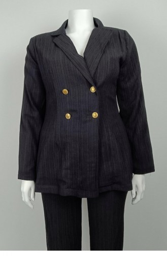 Large Size Jacket Suit Black Tk231 1314