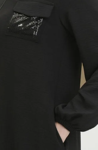 Pullu Fermuarlı Kap 1014-06 Siyah