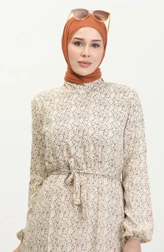 Viscose-jurk Met Patroon 81867-02 Mink 81867-02