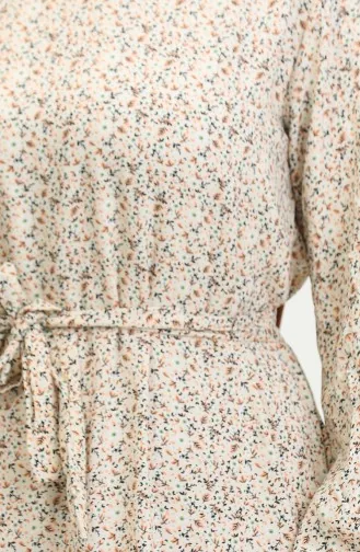 Viscose-jurk Met Patroon 81867-02 Mink 81867-02