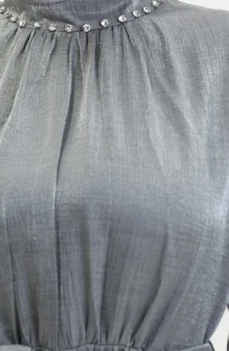 Robe A Ceinture Lin Lurex 81853-01 Gris 81853-01