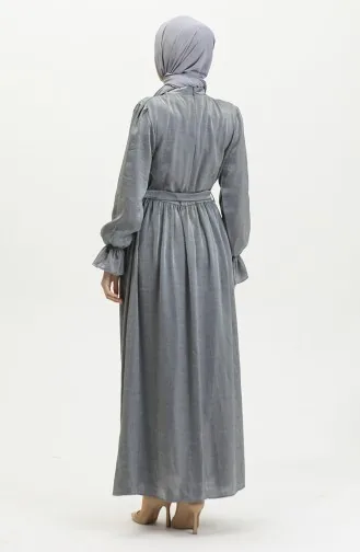 Robe A Ceinture Lin Lurex 81853-01 Gris 81853-01