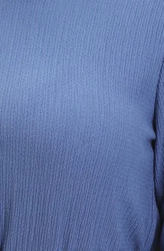 Bürümcük Robe à Ceinture En Tissu 5022-04 Indigo 5022-04