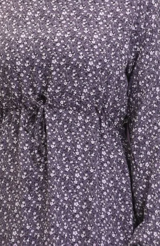 Robe Viscose A Motifs Fleuris 81859-05 Pourpre 81859-05