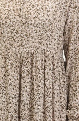 Gemustertes Viskosekleid 81865-01 Nerz 81865-01