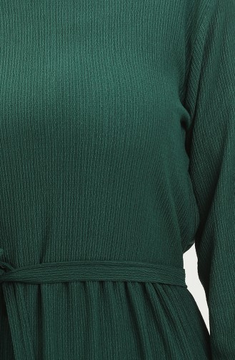 فستان سادة للمحجبات 5022-06 أخضر زمردي 5022-06