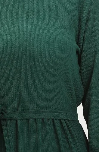 فستان سادة للمحجبات 5022-06 أخضر زمردي 5022-06