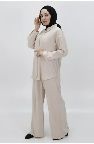 Jessica Costume Double Rayé En Tissu 24178-01 Beige 24178-01