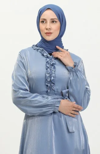 Robe à Ceinture Lin Lurex 81863-01 Indigo 81863-01