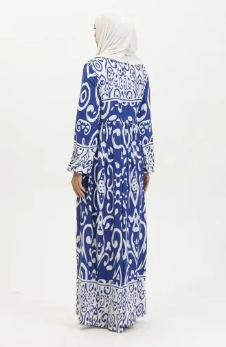 Robe Viscose à Motifs 81862-02 Indigo 81862-02