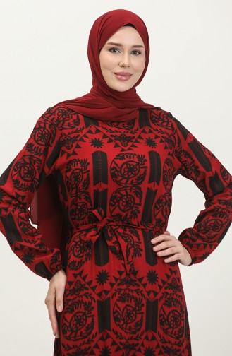 Alisa Flare Viskosekleid Mit Gürtel 4599-02 Rot 4599-02