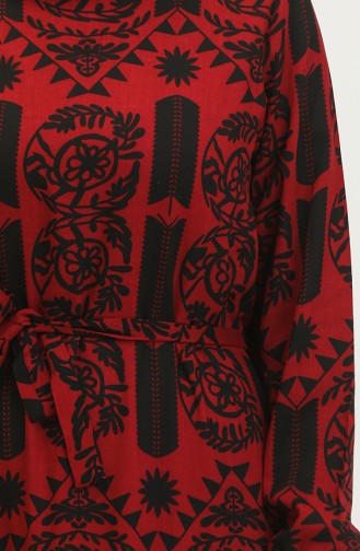 Alisa Flare Viskosekleid Mit Gürtel 4599-02 Rot 4599-02