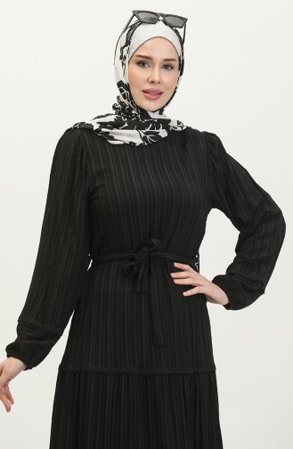 Robe Grande Taille Détail Dentelle Noir 7835 1072