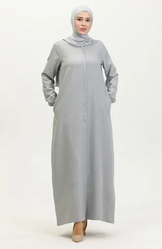 عباية بجيب 24017-04 رمادي 24017-04