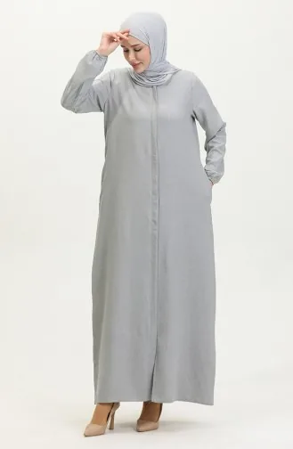 عباية بجيب 24017-04 رمادي 24017-04