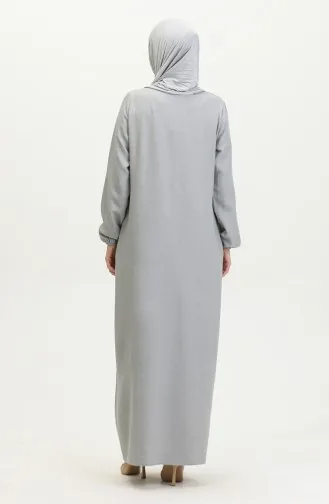 عباية بجيب 24017-04 رمادي 24017-04