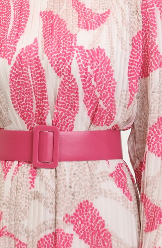 Robe Plissée Grande Taille Rose 7686 1185